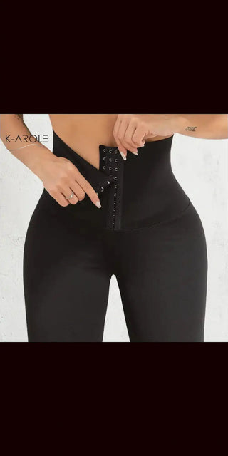 Sleek and stylish K-AROLE sports leggings with studded accent, showcasing a flattering, slim silhouette.