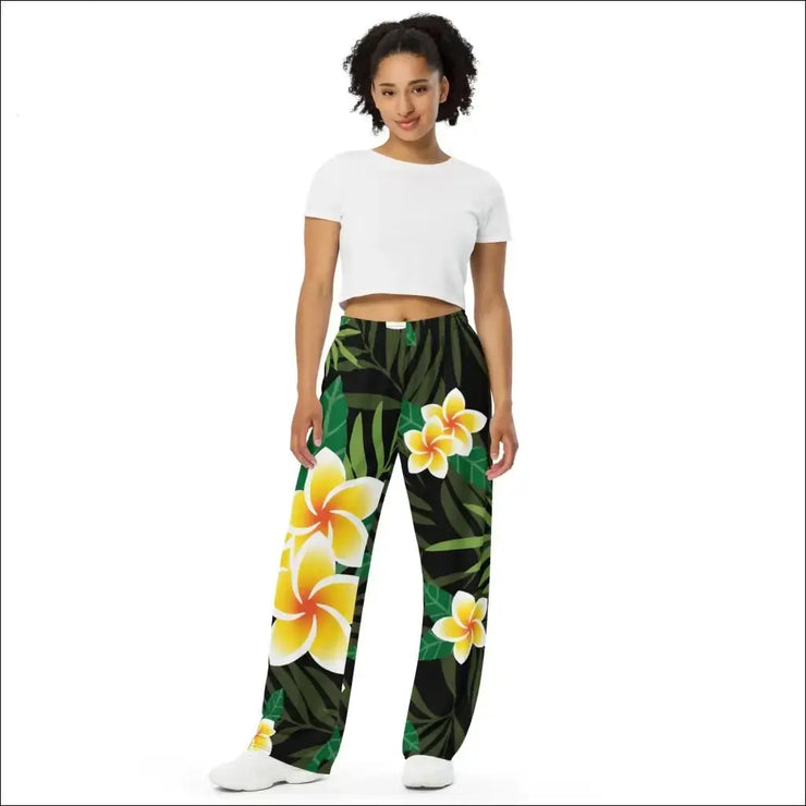 Wide pants flowerly