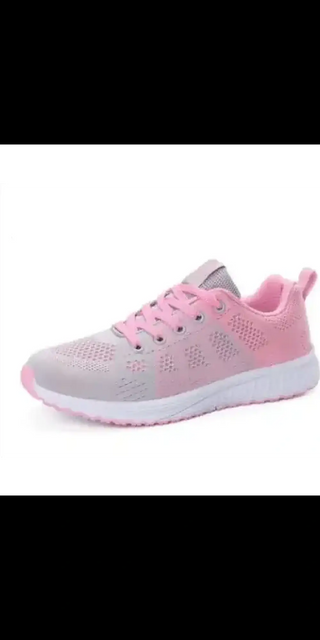 Women's Breathable Mesh Sports Shoes in Black/Pink/Rose Red K-AROLE