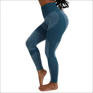 Stylish and comfortable women's yoga leggings with colorblock design, breathable fabric, and modern athletic silhouette.